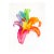 Rainbowland Daylily - Original Blue and Yellow Floral Watercolor Painting on Paper by Xiao Wen Xu For Sale