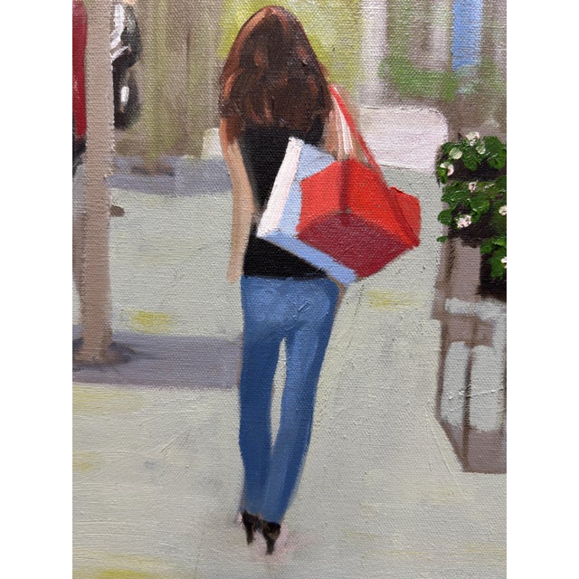 One of George's "City Street Series." Contemporary and Cool. Metro Life on a Saturday afternoon. Stylistically drawn with...