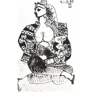 1960s Picasso Sketchbook Carnet De La Californie 3 Dated 21/11/1955 For Sale