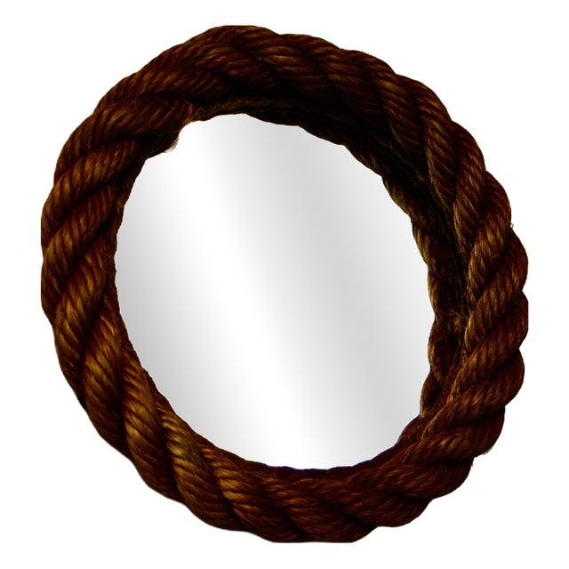 Small Rope Mirror by Audoux & Minet, 1960 For Sale