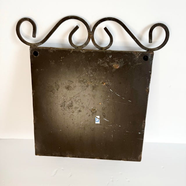 Vintage Mexican Wrought Iron Candle Holder W Colima Talavera Tile - Lou Costello For Sale - Image 9 of 11