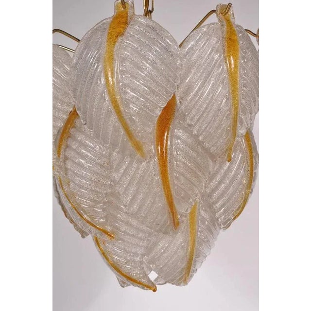 Metal Italian Murano Glass Pendant Lamp from Mazzega, 1960s For Sale - Image 7 of 9