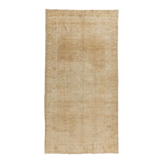 1940s Vintage Turkish Oushak Rug 4ft 8in X 8ft 9in For Sale