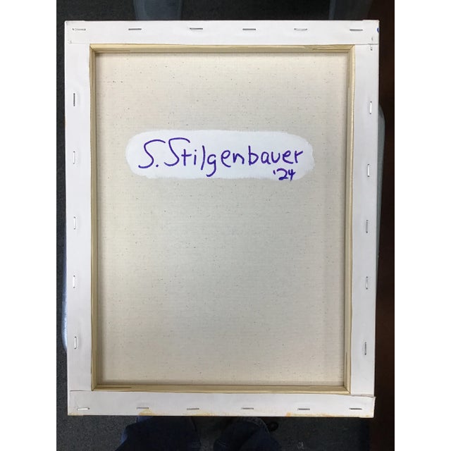 Acrylic on 14” by .58" by 11” Stretched Canvas. Artist signed on the back side with S. Stilgenbauer (CA Artist Stephen...