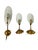 Italian Brass Glass Sconces, 1950s, Set of 3 For Sale - Image 18 of 18