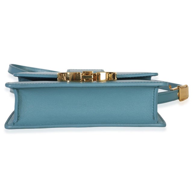 2020s Blue Calfskin 30 Montaigne Micro Bag For Sale - Image 5 of 9