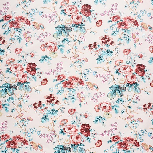 Contemporary Sample - Schumacher Salisbury Chintz Fabric in Rose For Sale - Image 3 of 3