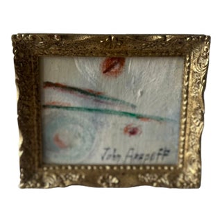 Small Abstract in Gold Frame For Sale