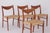 Mid-Century Modern Danish Dining Chairs with Paper Cord Seats by Arne Wahl Iversen, 1960s, Set of 4 For Sale - Image 3 of 12