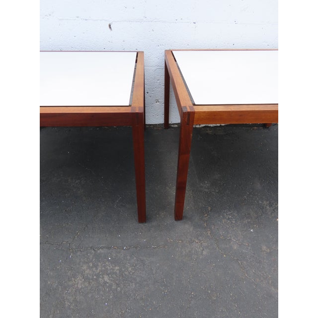 Knoll Knoll Mid Century Modern Pair of Large Side End Tables 6600 For Sale - Image 4 of 18