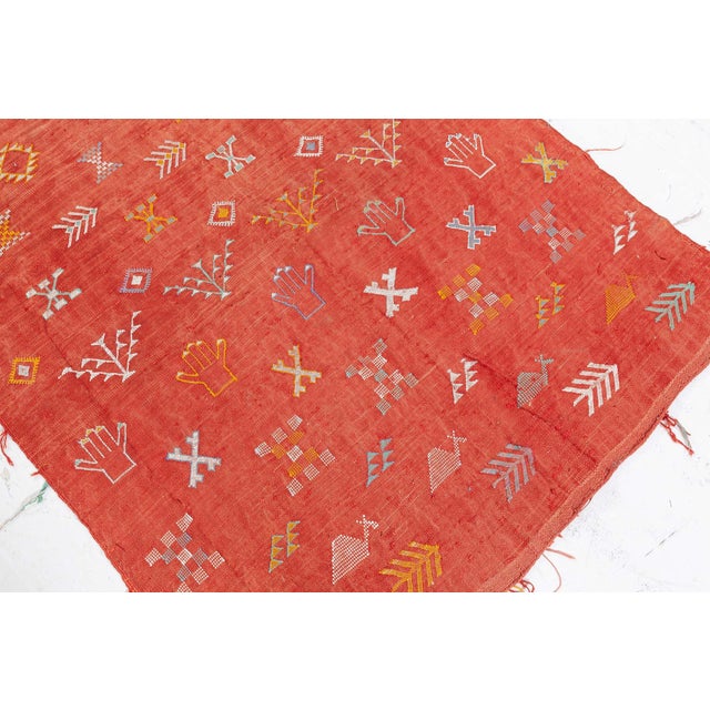 Textile Doris Leslie Blau Vintage Moroccan Kilim Rug For Sale - Image 7 of 8