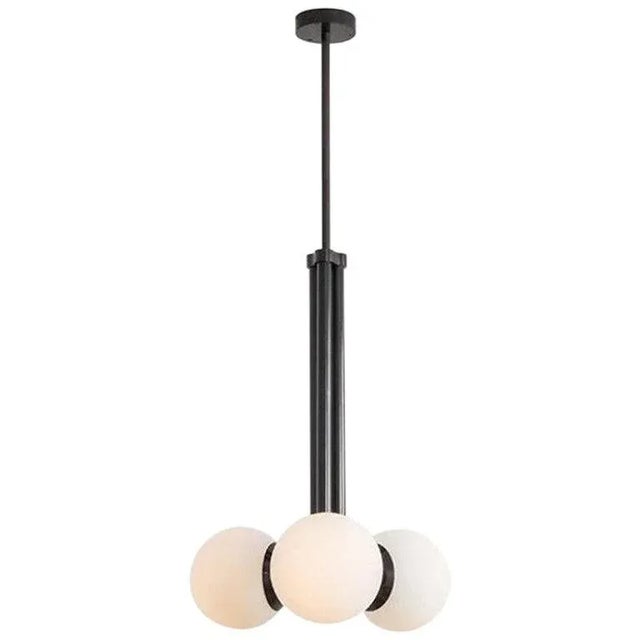 Tubular Md Black Pendant Light by Schwung For Sale - Image 9 of 9