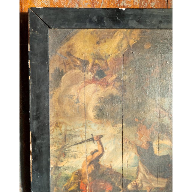 Baroque 18th Century Continental European Painting, Martyrdom of a Saint, Italian School For Sale - Image 3 of 16