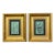 Contemporary 2 Original Wayne Cunningham Abstract Marker Drawings Chunky Gold Frames-a Pair For Sale