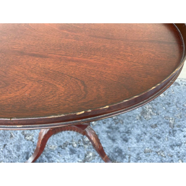Early 20th Century Mersman Lyre Base Occasional Table For Sale - Image 11 of 11