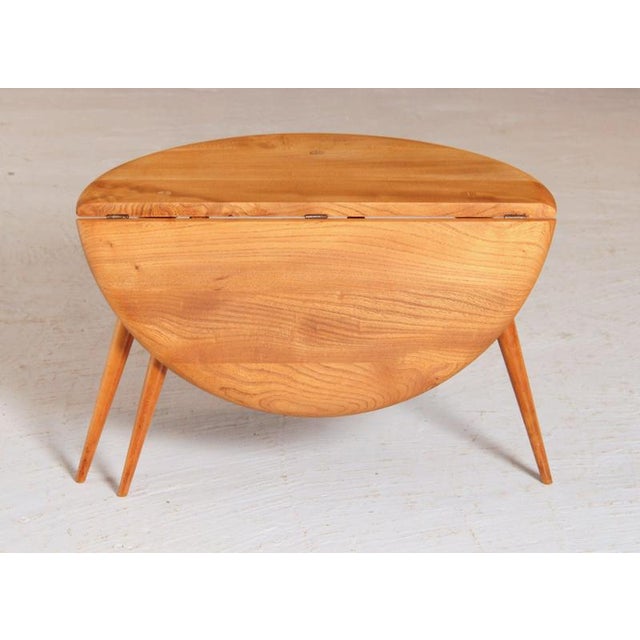 Mid-Century Elm and Beech Drop-Leaf Side Table from Ercol, 1960s For Sale - Image 9 of 12