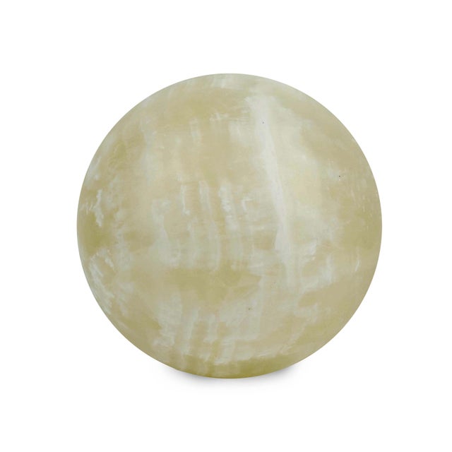 Late 20th Century Late 20th Century Natural Polished Honey Onyx Sphere Orb Sculpture For Sale - Image 5 of 9
