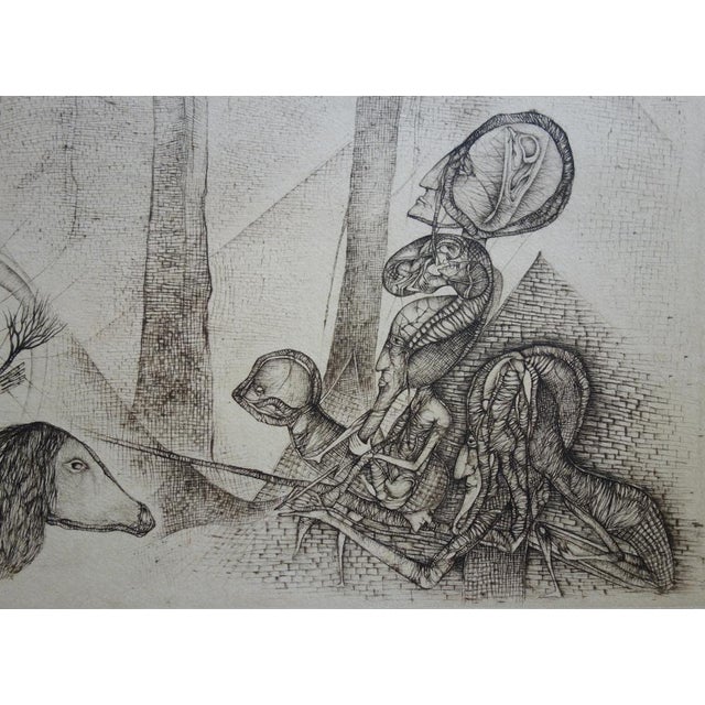 Fred Deux, The Chimneys of La Châtre, Original Engraving For Sale - Image 5 of 7