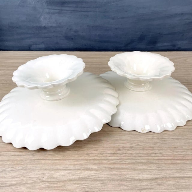 1900 - 1909 Antique Copeland Earthenware Pottery Compotes- a Pair For Sale - Image 5 of 8