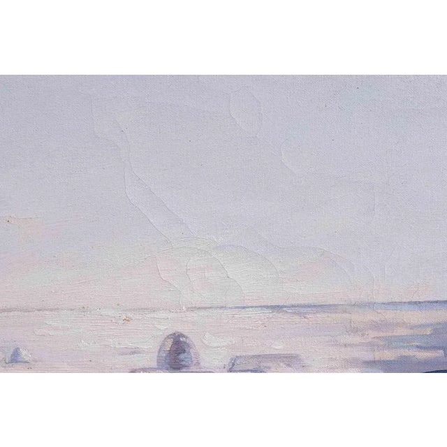 Gino Guida, Dawn on the City, Oil Painting, 1980s For Sale - Image 6 of 8