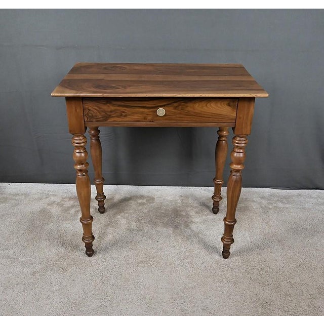 Small Louis Philippe Style Walnut Desk, 19th Century For Sale - Image 10 of 15