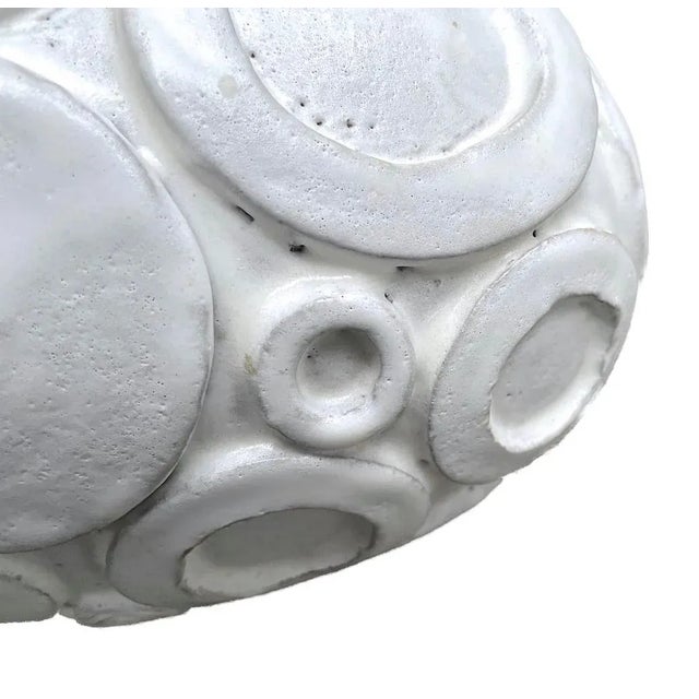 Ceramic Jonathan Adler Signed Couture Circles Bespoke Oval Form Vase For Sale - Image 7 of 9