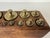 19th Century Antique French Brass Scale Weight Set With Original Wood Box For Sale - Image 4 of 12
