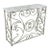 Vintage French Country Whitewashed Wrought Iron Console Table With Marble Top For Sale