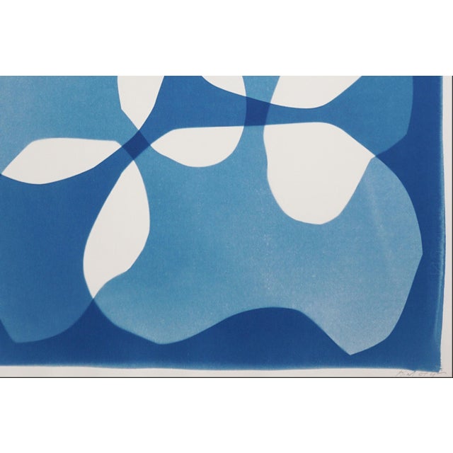 Sacks of Stones, Abstract Geometric Diptych, Modern Floating Shapes, Handmade Monotype Cyanotype on Watercolor Paper., 2026 For Sale - Image 9 of 9