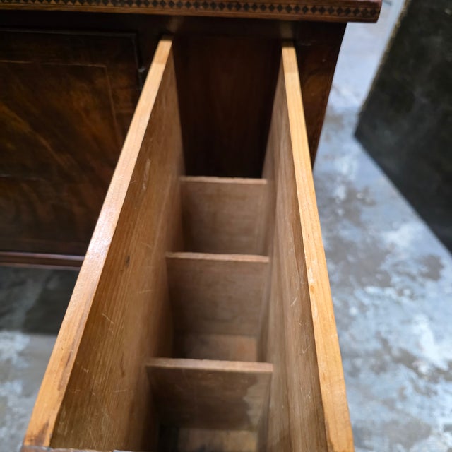 Antique Circa 1795-1810 English George III Flame Mahogany Cabinet Sideboard With Cellarette Drawers For Sale - Image 9 of 18