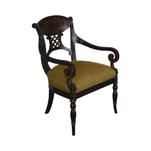 Regency Style Crackle Painted Armchair