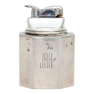 Vintage Weighted Octagonal Tiffany & Co. Silver Table Lighter For Sale
