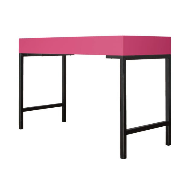 Maple Writing Desk - Pink For Sale In West Palm - Image 6 of 8