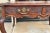 French 18th-C. French Louis XV Style Carved Oak Tooled Leather & Bronze Writing Desk / Table For Sale - Image 3 of 12