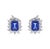 Blue Natural tanzanite and natural diamond earrings in 18k gold, A Pair For Sale - Image 8 of 18