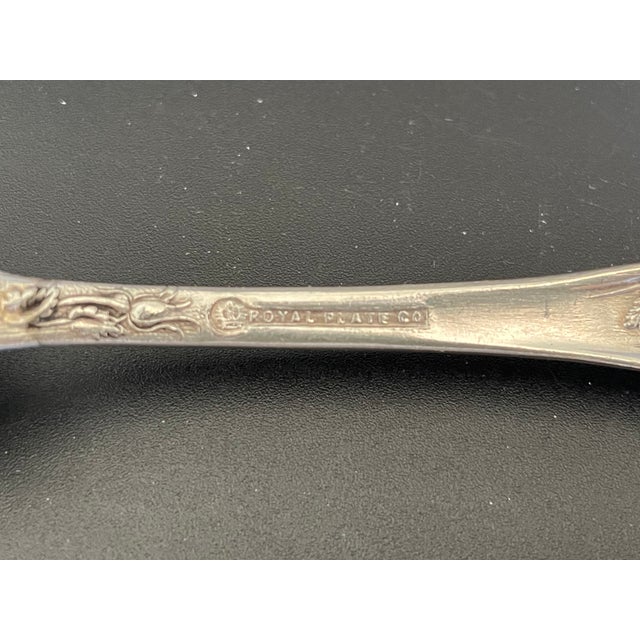 1900 - 1909 Lot of 3 Royal Plate Co Rosalie 1905 Silverplate Fruit Orange Spoons For Sale - Image 5 of 8