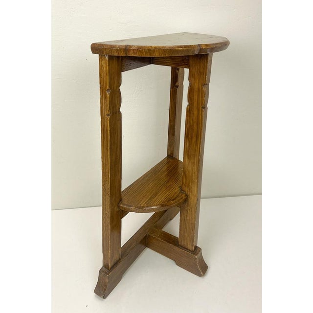 Tan Small Wall Console Table in Grain Painted Wood Imitation, 1950s For Sale - Image 8 of 16