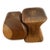 Mid 20th Century Danish Modern Style Sculptural Interlocking Wood Salt and Pepper Shakers For Sale