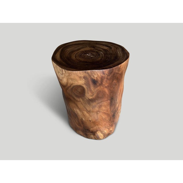 Andrianna Shamaris Tall Antique Rosewood Pedestal or Side Table For Sale In New York - Image 6 of 6