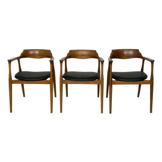 Danish Style Dining Chairs, Set of 3 For Sale