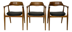 Danish Style Dining Chairs, Set of 3