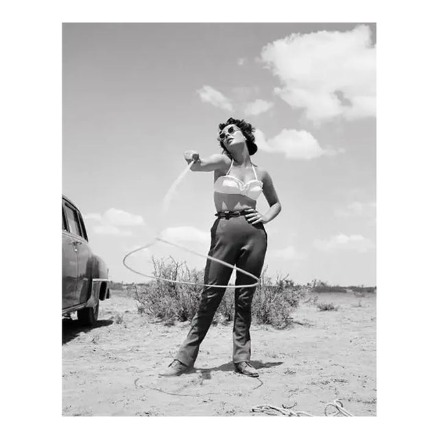Elizabeth Taylor Spinning Lasso in "Giant"20" X 24 For Sale