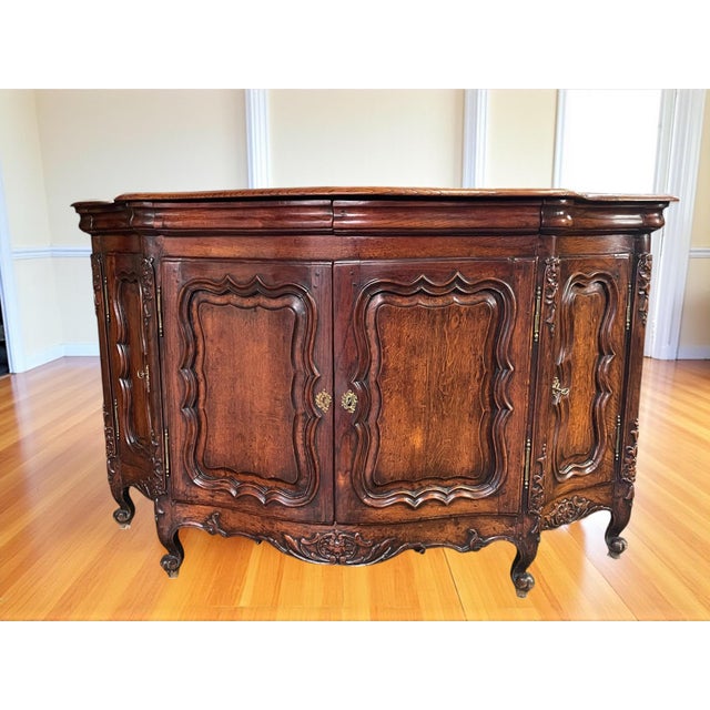 Bow Front Dresser in Oak, Flanders, 1760 For Sale - Image 6 of 6