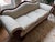 Mid 20th Century Vintage Duncan Phyfe-Style Victorian Camelback Sofa With Floral Carvings and Carolyn Fabrics Reupholstery For Sale - Image 5 of 12
