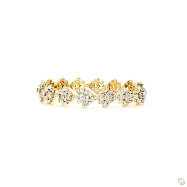 2.63 Carat Round Brilliant Cut Diamond Gold Bracelet For Sale - Image 4 of 9