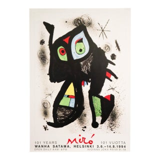 1994 Finnish Exhibition Poster - Joan Miró (101 Years) For Sale