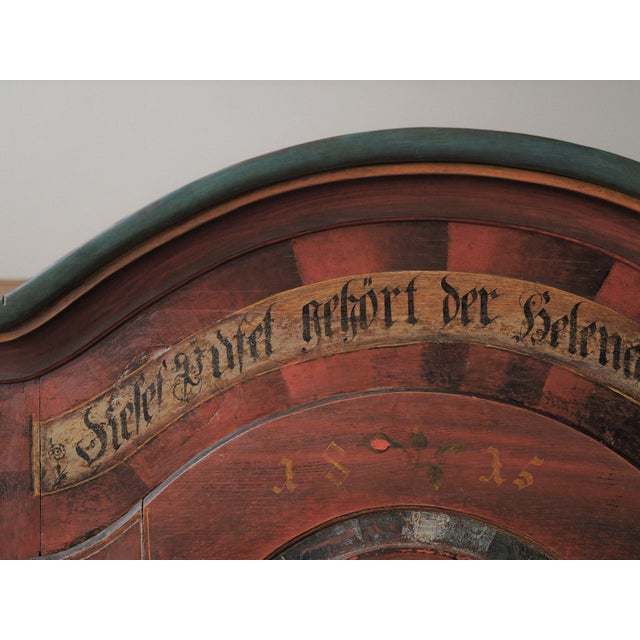 Wood Antique Painted Bavarian Pine Wardrobe, 19th Century For Sale - Image 7 of 18