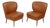 Vintage Expo 58 Cocktail Chairs in Cognac Faux Leather, 1960s, Set of 2 For Sale