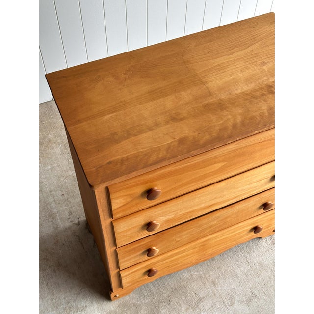 Farmhouse Vintage Honey Tone Wooden Chest of Drawers For Sale - Image 3 of 14