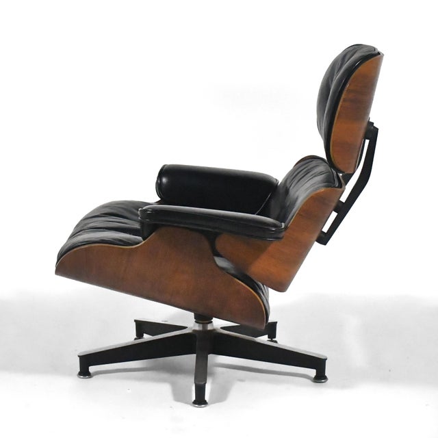 Rare Pair of Early Rosewood Eames Lounge Chairs For Sale - Image 10 of 15